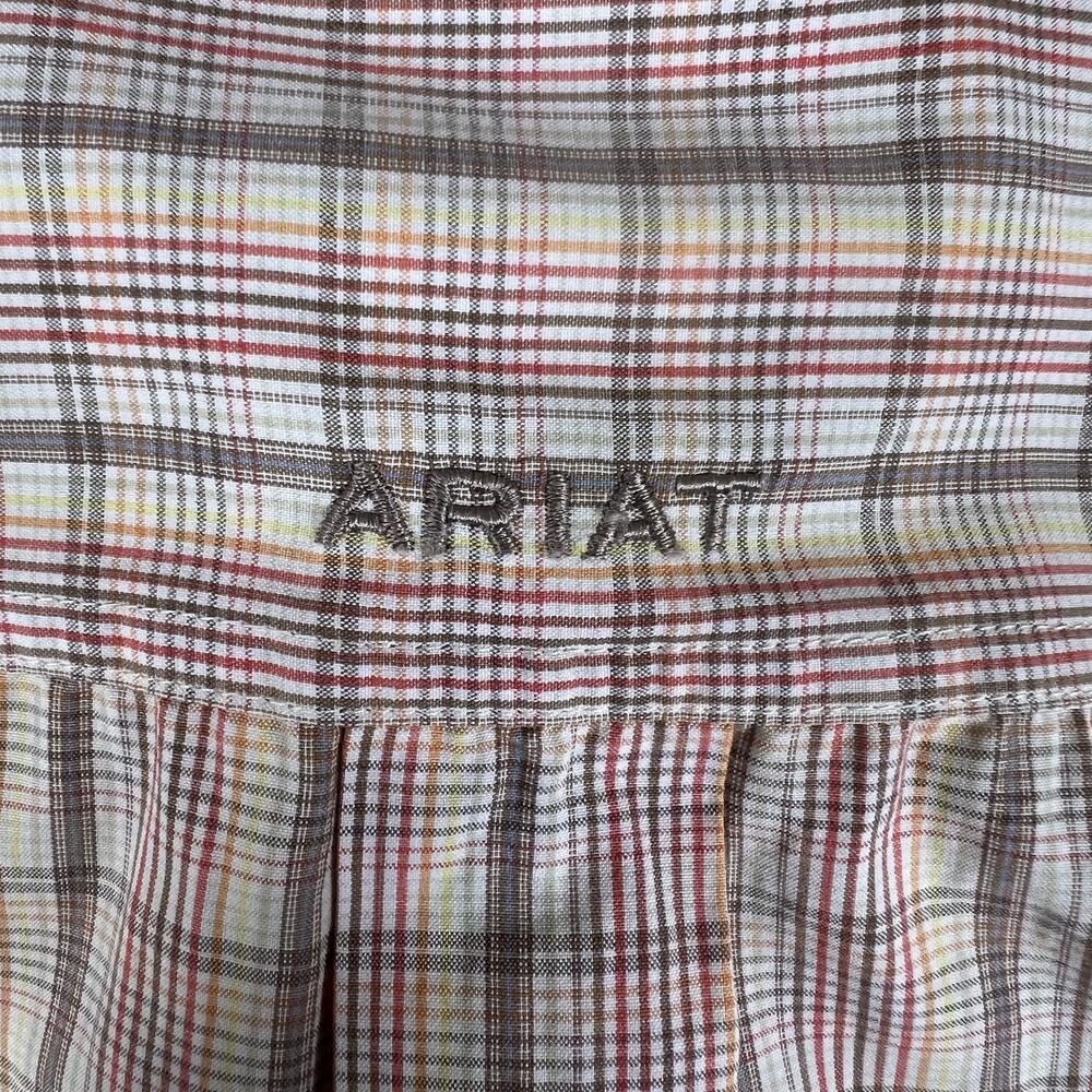 Ariat Plaid Button Up Shirt M | Western Ranchwear Cowboy Outdoor Short Sleeve